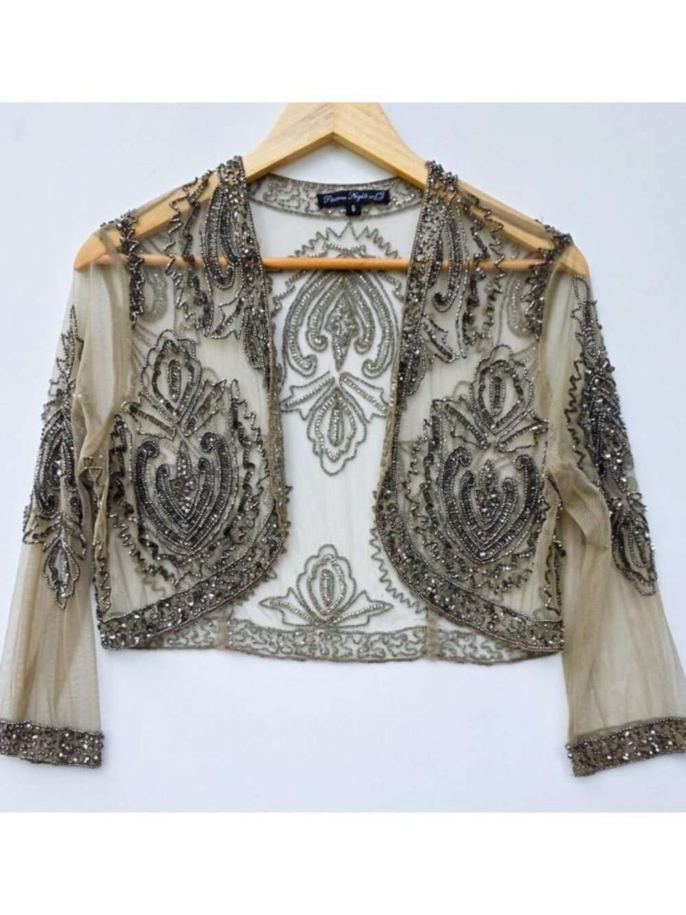 ✨ Y2K Beaded sheer Bolero | Sheer Embellished Shrug romantic vintage